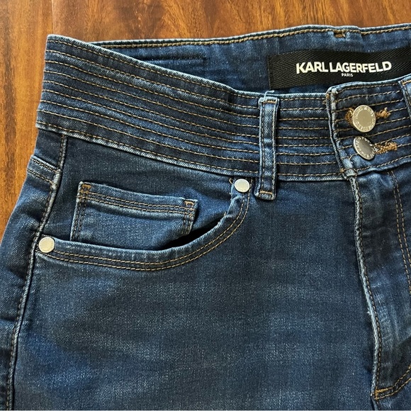 Karl Lagerfeld Paris Dark Wash Straight Leg Jeans size 6 - Picture 3 of 11